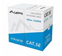 Lanberg Câble réseau LCS5-11CU-0305-S Cat5e S/FTP Solid CU CU CP Fluke Passé 305 m Gris