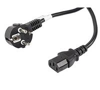 lanberg env.-c13 C 11cc pqp-0100-v6 BK CEE 7/7 Shuko mâle vers IEC 320 C13 Femelle câble d'alimentation VDE, 10 m Noir