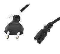 lanberg env.-c7ca 11cc 0018 -BK lanbergcee 7/16 Euro mâle vers IEC 320 C7 Femelle câble d'alimentation VDE, Noir 1,8 m