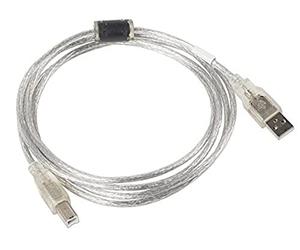 lanberg env.-USBA-12cc 0018 TR USB 2.0 A mâle vers USB 2.0 B mâle câble Transparent, 1,8 m Clair
