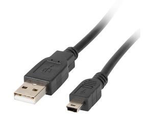 lanberg env.-usbk 10cc-0003 BK Câble USB 2.0 Fiche mâle A vers fiche Mini USB B, 30 cm Noir