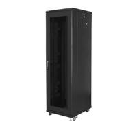 LANBERG FF01-6842-23B RACK GABINETE 19 "INDEPENDIENTE 42U / 600X800 PAQUETE PLANO AUTOARMABLE CON PUERTA MALLA BLACK