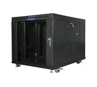Lanberg Rack 19" 15U FF01 8015 – 800x1000, porte verre LCD, Flat Pack, noir
