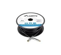 Lanberg Hdmi Cable M/m V2.0 10m Optical Aoc Black Ca-hdmi-20fb-0100-b