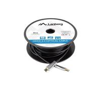 Lanberg Hdmi Cable M/m V2.0 10m Optical Aoc Black Ca-hdmi-20fb-0100-b