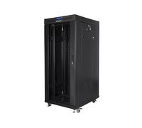 LANBERG Juodas Rack sur Pied 19 Pouces Cabinet 27U 800 x 1000 Porte en Verre LCD