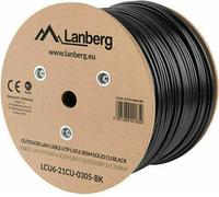 Lanberg LCU6-21CU-0305-BK câble réseau Noir 305 m Cat6 U/UTP (UTP) outdoor