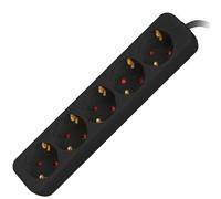 LANBERG Multiprises de Marque modèle 5 Sortie SCHUKO Noir 3M Strip