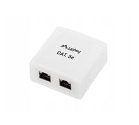 Lanberg Os5-0002-w, Prise Blindée De Montage En Surface Cat.5e 2x Rj45