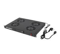 Lanberg Panneau de ventilation LCD 4 ventilateurs avec thermostat 230 V 1U Rack 19 Noir