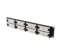 Lanberg Panneau de brassage 48 ports 2U 19? Cat.6 Noir