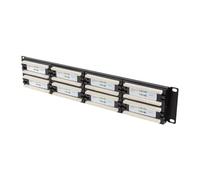 Lanberg Panneau de brassage 48 ports 2U 19? Cat.6 Noir