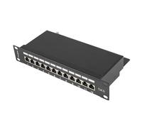 Lanberg patch panel PPF6-9012-B 12 ports 1U 10" cat.6 blindé noir
