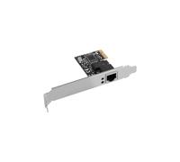 Lanberg PCE-1GB-201 Carte Réseau Gigabit Ethernet, Interface PCI Express 1.0, Port RJ-45, Realtek RTL8111C, Compatible Windows/Linux, 10-70°C