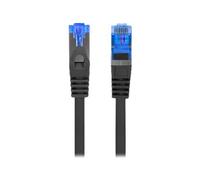 Lanberg PCF6A-10CC-0100-BK LANBERG PATCHCORD CAT.6A S/FTP LSZH CCA 1M SCHWARZ FLUKE ZER