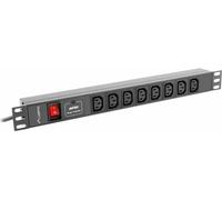 Lanberg PDU-08I-0200-C20-BK Lanberg PDU Bandeau de prises 19" 1U 8x IEC C13 C20 2m noir.