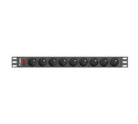 Lanberg PDU-09E-0300-BK unité de distribution d'énergie 9 sortie(s) CA 1U Noir