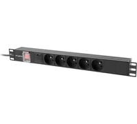 Lanberg PDU 19" rack power strip 1U 16A 5x 230V EN 2M Black