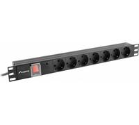 Lanberg PDU Multiprise 19" 1U 16A 7x Schuko avec interrupteur