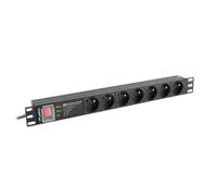 Lanberg power strip pdu rack 19' (1u, 16a, 7x 230v pl, 2m)
