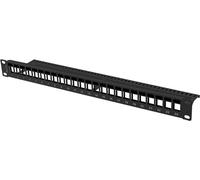 Lanberg PPKS-1024-B Panneau de brassage Lanberg Blank 24 ports 1U pour Keystone noir