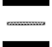 Lanberg PPKS-1224-B Baie de Branchements 1U 24 Ports Noir Métal/Plastique 482.6x44.5x100mm Compatible KSU/KSF Series