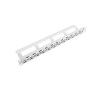 LANBERG PPKS-1224-S Patch Panel 24 PUERTOS ESCALONADOS 1U Con ORGANIZADOR Para MÓDULOS Keystone Gris