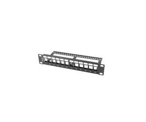 Lanberg PPKS-9112-B Panneau d'obturation rackable 1U 10" (25.4cm) Métal noir Largeur 254mm Profondeur 99.3mm Hauteur 44.5mm