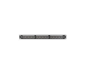 Lanberg PPS5-1024-B Baie de Branchements 1U 24 Ports RJ-45 Cat5/Cat5e Montage Rack 19" Métal Noir 445x44.5x114.5mm Certification T568A/B