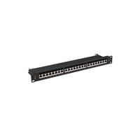 Lanberg PPS7-1024-B : Baie de Branchements 24 Ports Cat7 F/UTP (FTP) 1U, Montage Rack 19", ABS/Métal, 445x44.5x102mm, Gestion Câbles