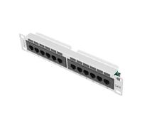 Lanberg Panneau de brassage PPU6-9012-S 10'' 12 ports 1U Cat.6 Gris