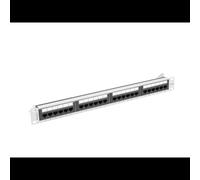 Lanberg PPUA-1024-S Baie de Branchement 1U 24 Ports Cat6a U/UTP (UTP) Gris, ABS/Métal, Montage Rack 1U, Dimensions 445x44,5x102mm, 700g