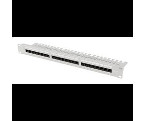 Lanberg PPUA-1124-S Baie de Branchements 1U, 24 ports Cat6a, Perte d'insertion 0.2dB, AWG 26/20, Acier Gris, 482.6x44.5x98mm, -10°C à 60°C