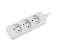 Lanberg PS0-03E-0150-W multiprise 1,5 m 3 sortie(s) CA Intérieure Blanc