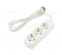 Lanberg Multiprise SCHUKO ECRAN 3 prises blanc 1,5 m