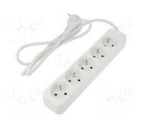 Lanberg Rallonge pour lanterne 1,5 m 5×230 V Blanc Câble en cuivre massif