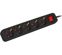 Lanberg PS1-05F-0150-BK Bloc multiprise Lanberg 5x Schuko avec protection cuivre 1.5m noir