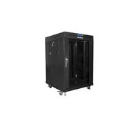 lanberg Rack 19" 15U 600X600 Flat Pack Noir Porte Verre avec LCD