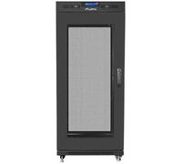LANBERG Rack 19" 15U 800X1000 Flat Pack Noir Porte Mesh avec LCD