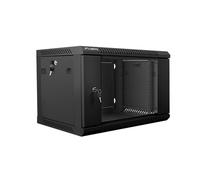 Lanberg Rack armoire murale 19" 6U/600X450 porte vitrée noir
