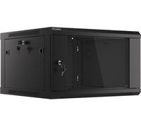 Lanberg Rack armoire murale 19" 6U/600X600 porte vitrée noir