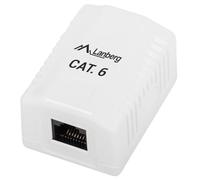 Lanberg Rosace murale RJ45 Cat.6 UTP 1 prise Blanc