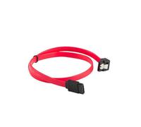 Lanberg SATA-III DATA cable 0.5m metal snaps angled