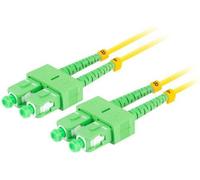 Lanberg SM SC/APC-SC/APC DUPLEX fibre optique patchcord 3.0mm LSZH G657A1 1m jaune