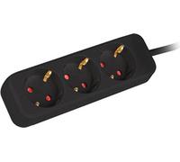 Lanberg Steckdosenleiste 3x Schuko, Kupfer, 1.5m schwarz