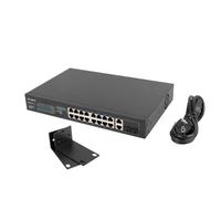 Lanberg Switch 16 x 100 Mo PoE+ – 2 x 1 Go, 1 x SFP – Non géré – Rack 10"/19" – Gigabit Ethernet 150 W