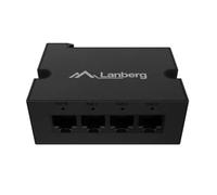 Lanberg Switch DIN-GE4-BT-90W Rallonge PoE 1 entrée 3 Sorties 1 Go