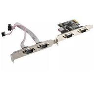 Lanberg TARJETA PCI Express PCE-DB9-004 - 4 PUERTOS Serie DB9 HEMBRA - CONECTORES ALIMENTACIÓN MOLEX 4 Pines HEMBRA - SOPORTE PERFIL Bajo INCLUIDO