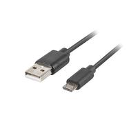 Lanberg usb 2.0 mâle/micro usb mâle charge rapide 3.0 câble 1.8m noir