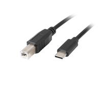 Lanberg Usb C Mâle Vers Usb B 2.0 Mâle Câble 1,8M Noir